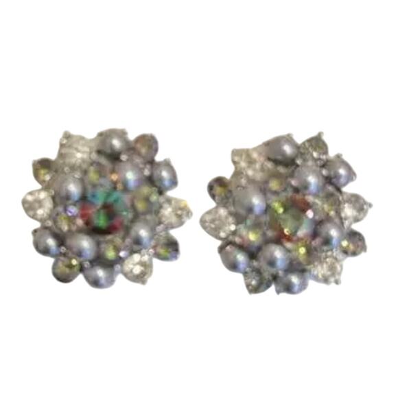 NEW Charter Club Crystal Cluster Stud Earrings (CHXX006) - Picture 1 of 2